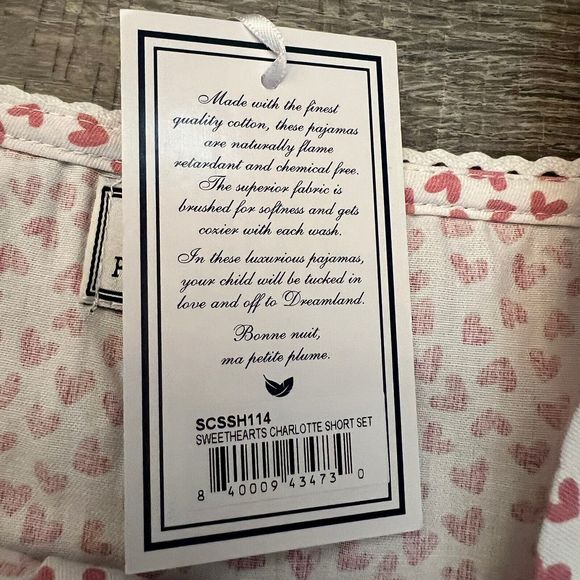 Petite Plume Girls Sweethearts Pajamas Shorts Set size 14 Pink Hearts 2pc - Picture 8 of 16